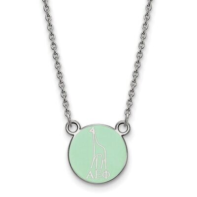 Alpha Epsilon Phi Extra Small Enameled Pendant with 18 Inch Chain Sterling Silver SS042AEP-18, MPN:…