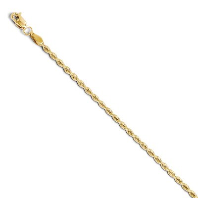 Leslie&#39;s 2.9mm Diamond Cut Lightweight Rope Chain 24 Inch - 10k Gold HB-8052-24, MPN: 8052-24, 8867…