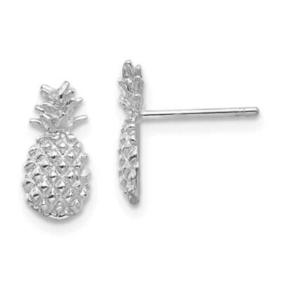 Textured Pineapple Post Earrings 14k White Gold Polished TM773W, MPN: TM773W, 191101801365