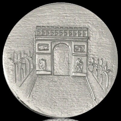 Nikki Lissoni Paris Arc De Triomphe Silver Plated 43mm Coin C1140SL, MPN: C1140SL, 8718627462874