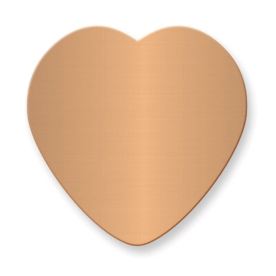 1 7/8 x 1 7/8 Heart Copper Aluminum Plates-Sets of 6  GM3727-CA, MPN: GM3727-CA,