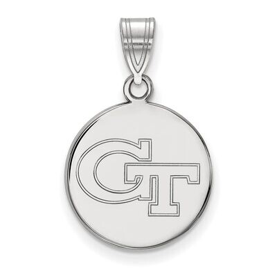 Georgia Institute of Technology Medium Disc Pendant 10k White Gold 1W033GT, MPN: 1W033GT, 886774785…