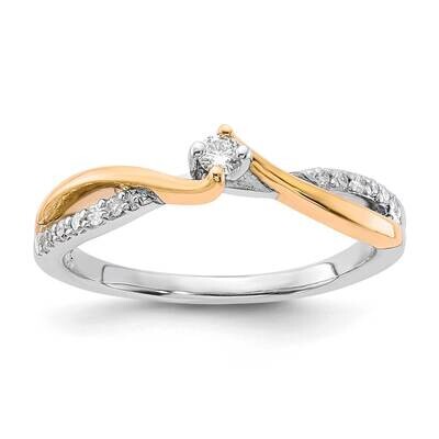 Sterling Silver and Gold Tone Polished Diamond Ring RLD3690-SSABS43-7