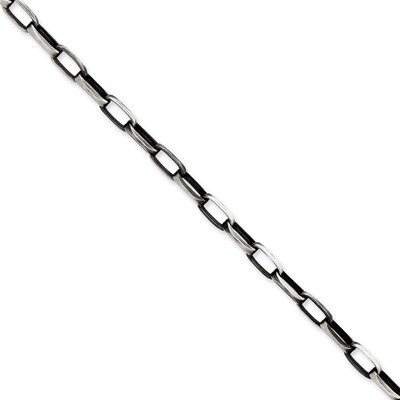 24 Inch Fancy Link Necklace Antiqued Sterling Silver QFC139-24, MPN: QFC139-24, 883957942636