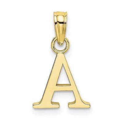 A Block Initial Charm 10k Gold Polished 10K6423A, MPN: 10K6423A, 63721818804