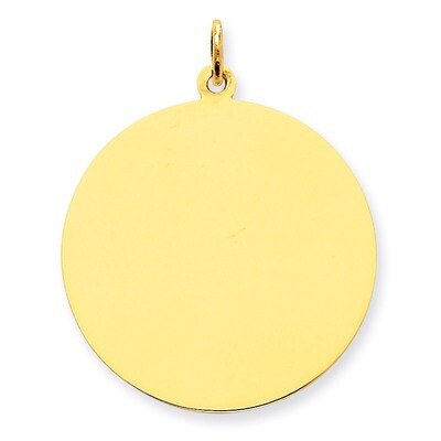 Plain .018 Gauge Circular Engravable Disc Charm 10k Gold 10XM141/18, MPN: 10XM141/18, 883957393667