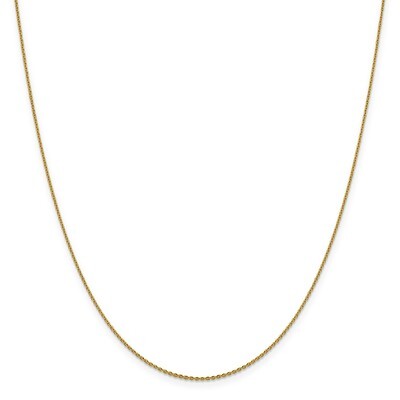 Leslie&#39;s 1.15 mm Diamond-cut Oval Open Cable Link Chain 16 Inch 14k Gold HB-7202-16, MPN: 7202-16, …