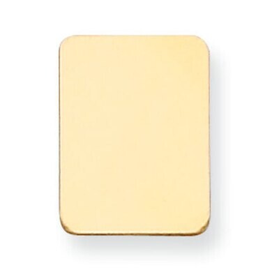 Rectangle with Rounded Edge Stamping 14k Yellow Gold YG1159, MPN: YG1159,