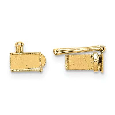 Folded Tongue and Box Clasp 14k Yellow Gold YG1852, MPN: YG1852,