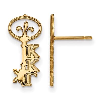 Kappa Kappa Gamma Extra Small Post Earrings Gold-plated Silver GP038KKG, MPN: GP038KKG, 886774939414