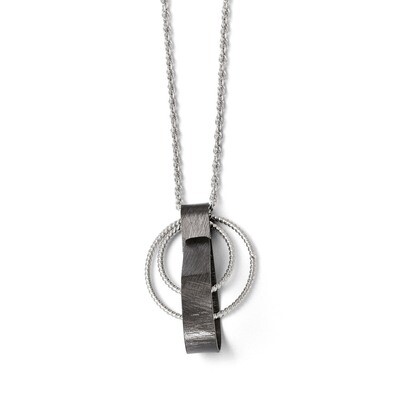 Leslie&#39;s Rhodium-plated Textured Pendant - Sterling Silver HB-QLF290, MPN: QLF290, 196904157619