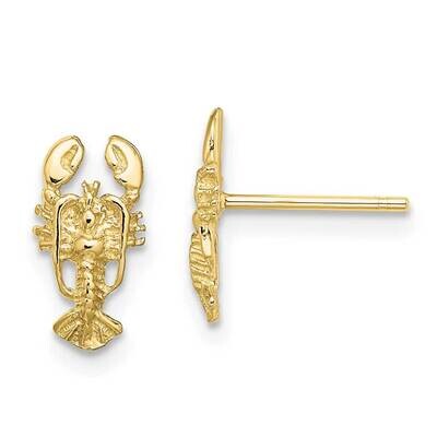 2-D Lobster Post Earrings 10k Gold 10TE795, MPN: 10TE795, 191101565656