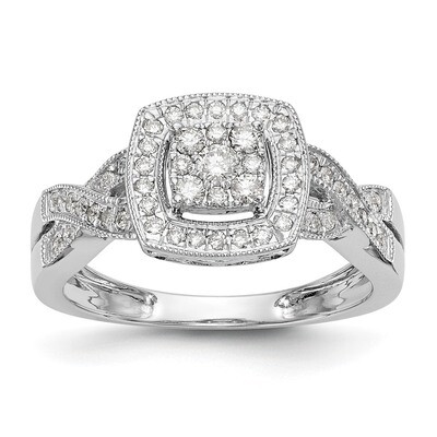 Complete Diamond Cluster Engagement Ring 14k White Gold RM2397E-040-WAA, MPN: RM2397E-040-WAA, 8839…