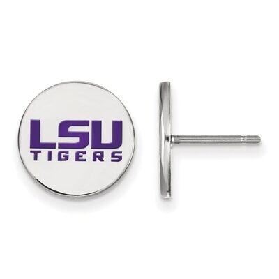 Louisiana State University Small Enamel Disc Earring Sterling Silver SS060LSU, MPN: SS060LSU, 88677…