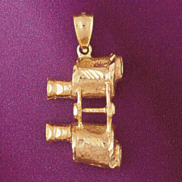 Dazzlers Jewelry Binocular Pendant Necklace Charm Bracelet in Yellow, White or Rose Gold 6587, MPN:…