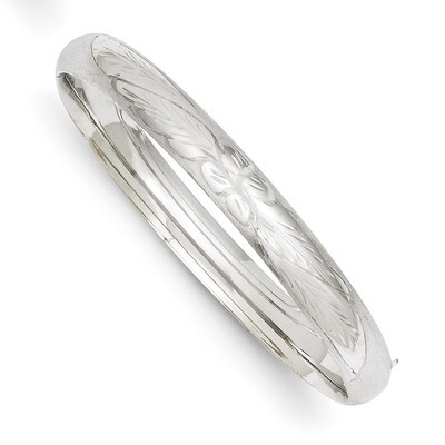 5/16 Florentine Engraved Hinged Bangle 14k White Gold WFE5/16, MPN: WFE5/16, 886774120263