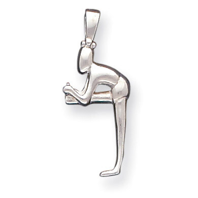 Person Stretching Pendant Sterling Silver QC5113