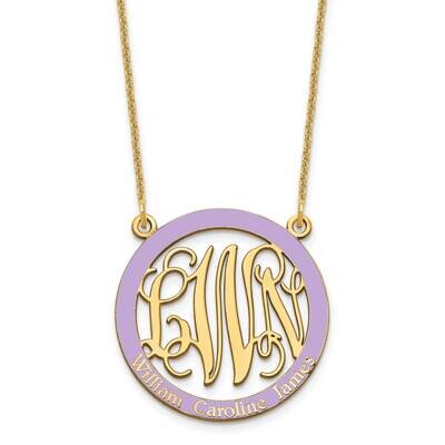 Small Epoxied Family Monogram Necklace 14k Gold XNA571Y, MPN: XNA571Y,
