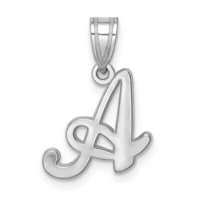 Script Letter A Initial Pendant 14k White Gold YC993WA, MPN: YC993WA, 196904070819