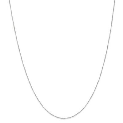 20 Inch 0.5 mm Carded Curb Chain 10k White Gold 10K8CW-20, MPN: 10K8CW-20, 191101597442