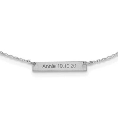 Brushed 1 Station Necklace Sterling Silver Rhodium-plated XNA1176/1SS, MPN: XNA1176/1SS,