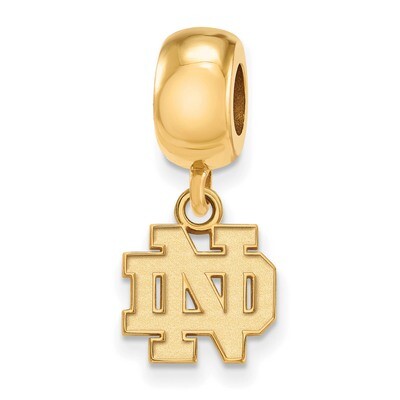 University of Notre Dame Dangl Charm Bead Gold-plated Sterling Silver GP033UND, MPN: GP033UND, 1911…