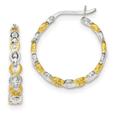 Flash Gold-plated Hoop Earrings Sterling Silver QE11574, MPN: QE11574, 191101230936