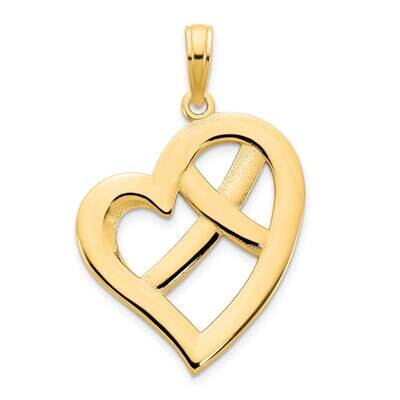 Fancy Heart Pendant 14k Gold D5184, MPN: D5184,