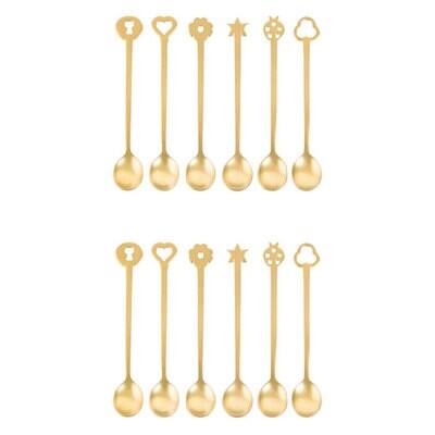 Sambonet  Party Items Lucky Charms Party Spoons 12 Pieces Giftboxed 52649G23, MPN: 52649G23,