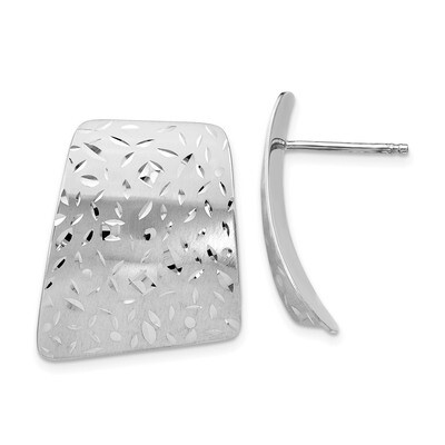 Leslie&#39;s Radiant Essence Diamond-cut Post Earrings Sterling Silver HB-QLE1023, MPN: QLE1023, 191101…