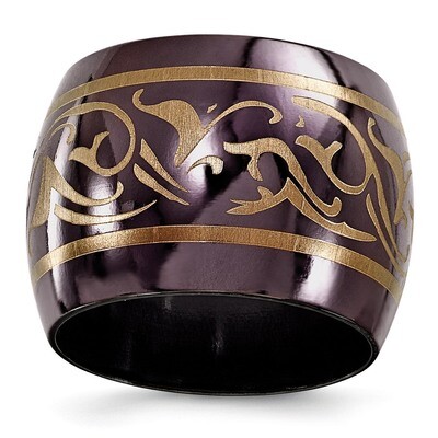 Edward Mirell Black Titanium Domed Anodized Copper Color 16mm Band EMR246 by Edward Mirell, MPN: EM…