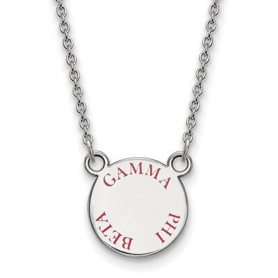 Gamma Phi Beta Extra Small Enameled Pendant with 18 Inch Chain Sterling Silver SS014GPB-18, MPN: SS…