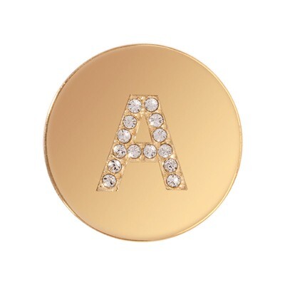 Nikki Lissoni Sparkling Letter Initial A Gold-Plated 23mm Coin C1262GSA, MPN: C1262GSA, 87186274663…