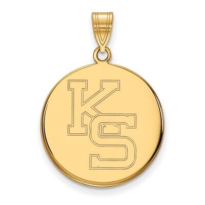 Kansas State University Large Pendant 14k Yellow Gold 4Y068KSU, MPN: 4Y068KSU, 886774887197