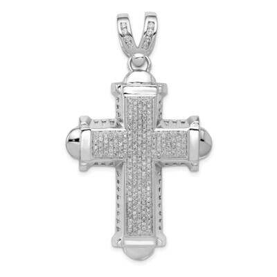 7/8Ct. Diamond Cross Pendant 14k White Gold PM5128-088-WA, MPN: PM5128-088-WA, 191101543494