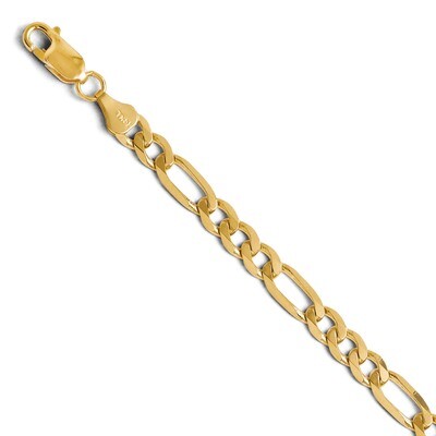 Leslie&#39;s 6.25mm Flat Figaro Chain 7 Inch 14k Gold HB-7083-7, MPN: 7083-7, 191101849794