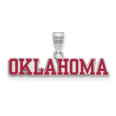 University of Oklahoma Large Enamel Pendant Sterling Silver SS050UOK, MPN: SS050UOK, 886774764931