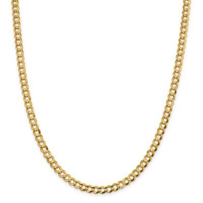 5.9mm Lightweight Flat Cuban Chain 22 Inch 14k Gold LCB150-22, MPN: LCB150-22, 883957171951