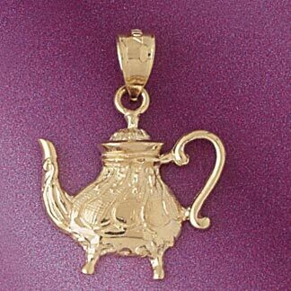 Dazzlers Jewelry Teapot Pendant Necklace Charm Bracelet in Yellow, White or Rose Gold 6952, MPN: DZ…