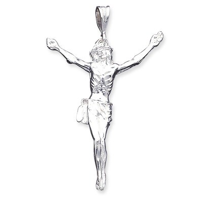 Corpus (Crucified Christ) Pendant Sterling Silver QC3432, MPN: QC3432, 883957908175