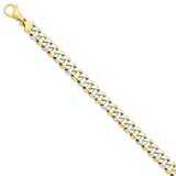 9.6mm Polished Fancy Link Bracelet 8 Inch 14k Two-Tone Gold LK512-8, MPN: LK512-8, 883957431222