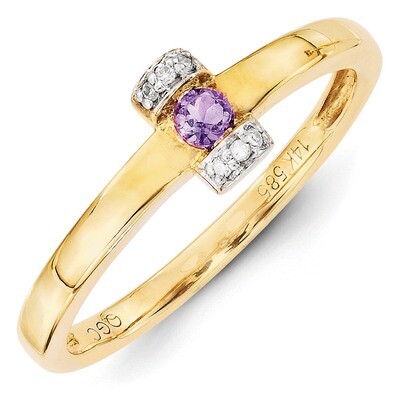 1 Birthstone Family Jewelry Diamond Semi-Set Ring 14k Yellow Gold XMR44/1, MPN: XMR44/1, 8839574486…