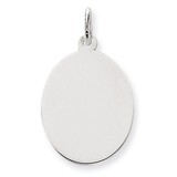 Plain .011 Gauge Oval Engravable Disc Charm 14k White Gold XWM101/11, MPN: XWM101/11, 883957383934