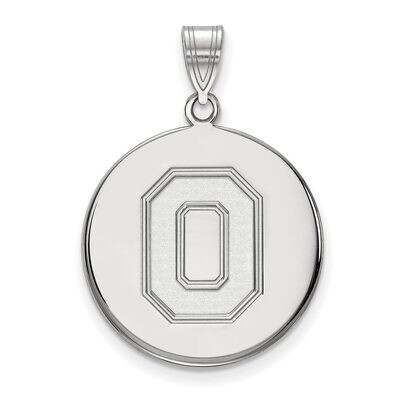 Ohio State University Large Disc Pendant 10k White Gold 1W064OSU, MPN: 1W064OSU, 886774792019
