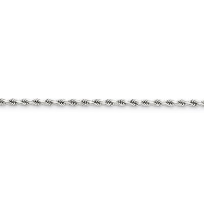 3.1mm Diamond-cut Rope Chain 18 Inch 14k White Gold 023W-18, MPN: 023W-18, 886774395180