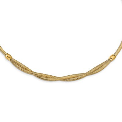 Leslie&#39;s Mesh Necklace 14k Polished Gold HB-LF1158-18, MPN: LF1158-18, 191101394904