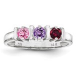 3 Birthstones Mother&#39;s Ring Sterling Silver XMR6/3SS, MPN: XMR6/3SS, 883957867243