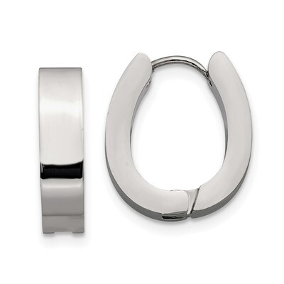 Hinged Hoop Earrings Stainless Steel SRE1322 by Chisel, MPN: SRE1322, 191101499500