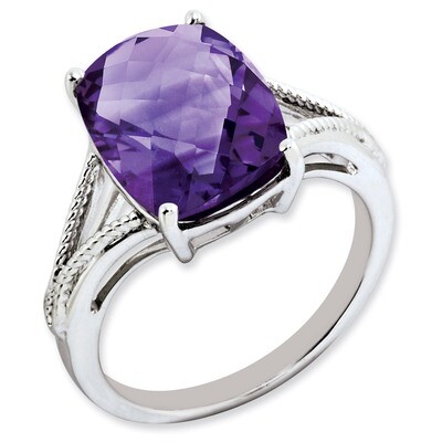 Amethyst Ring Sterling Silver QR3195AM, MPN: QR3195AM, 883957669526