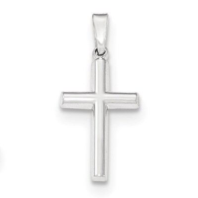 Polished Hollow Latin Cross Pendant 14k white Gold XR1437, MPN: XR1437, 886774619705